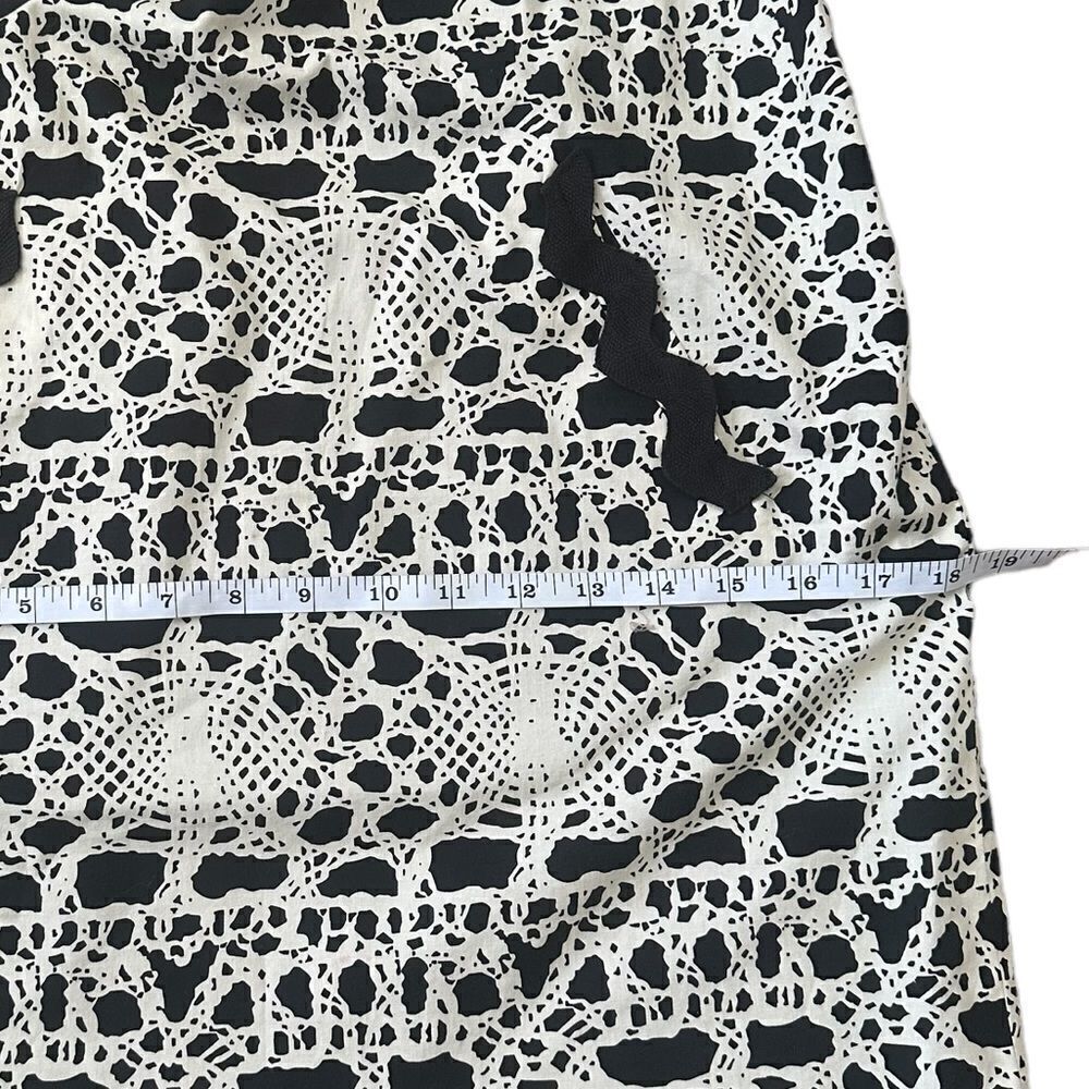 Vivienne Tam Abstract Cream and Black Sleeveless Retro Style Dress Size 4 - Picture 12 of 15